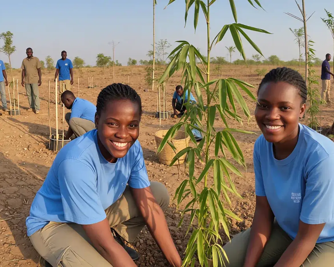 Deforestation in Gambia.