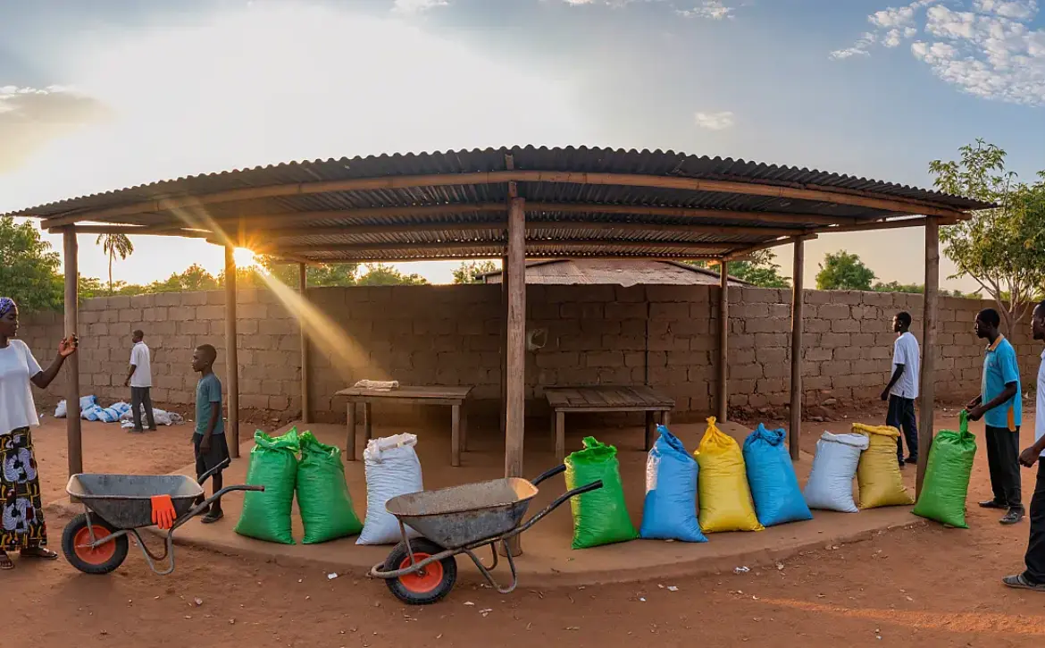 Waste collection infrastructure in Gambia.