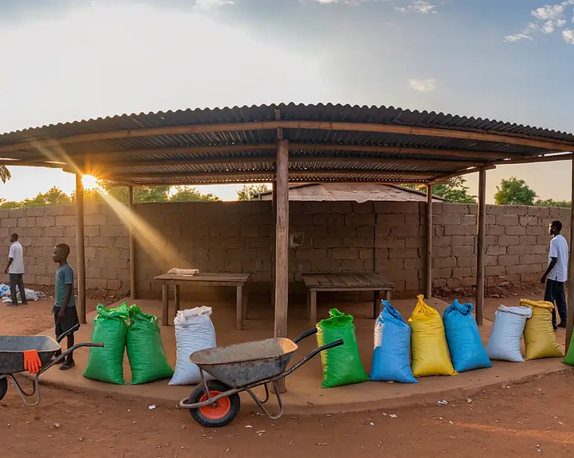 Waste collection infrastructure in Gambia.