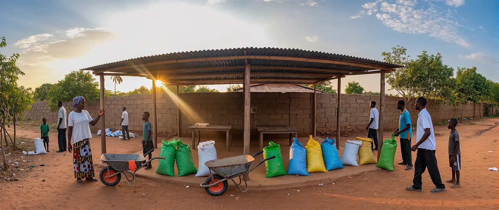 Waste collection infrastructure in Gambia.